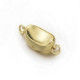 Brass metal clasp Nugget 8x15mm - Gold